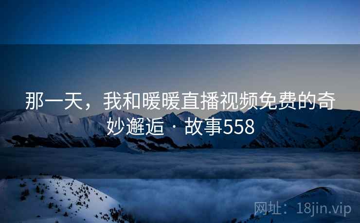 那一天，我和暖暖直播视频免费的奇妙邂逅 · 故事558