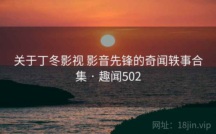 关于丁冬影视 影音先锋的奇闻轶事合集 · 趣闻502